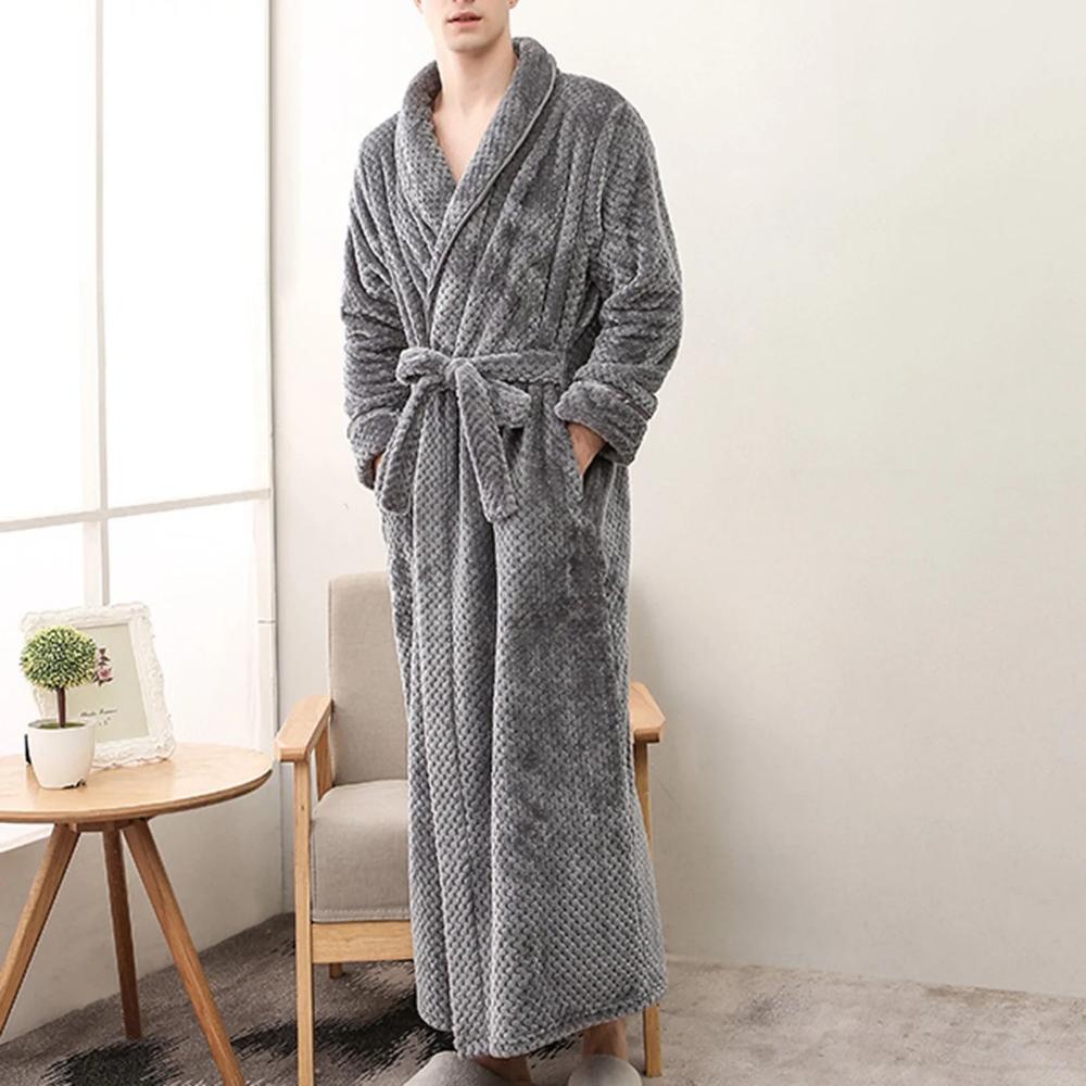 Unisex badekåbe i blød fleece med lommer og bælte