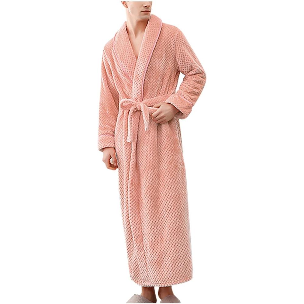 Unisex badekåbe i blød fleece med lommer og bælte
