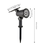 Solcellelampe med 9 LED lyser op i en have om aftenen