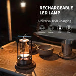 Trådløs genopladelig bordlampe i metal i nordisk stil