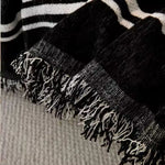 Vendbart sofabetræk i chenille med penselstrøgsmønster på sofa