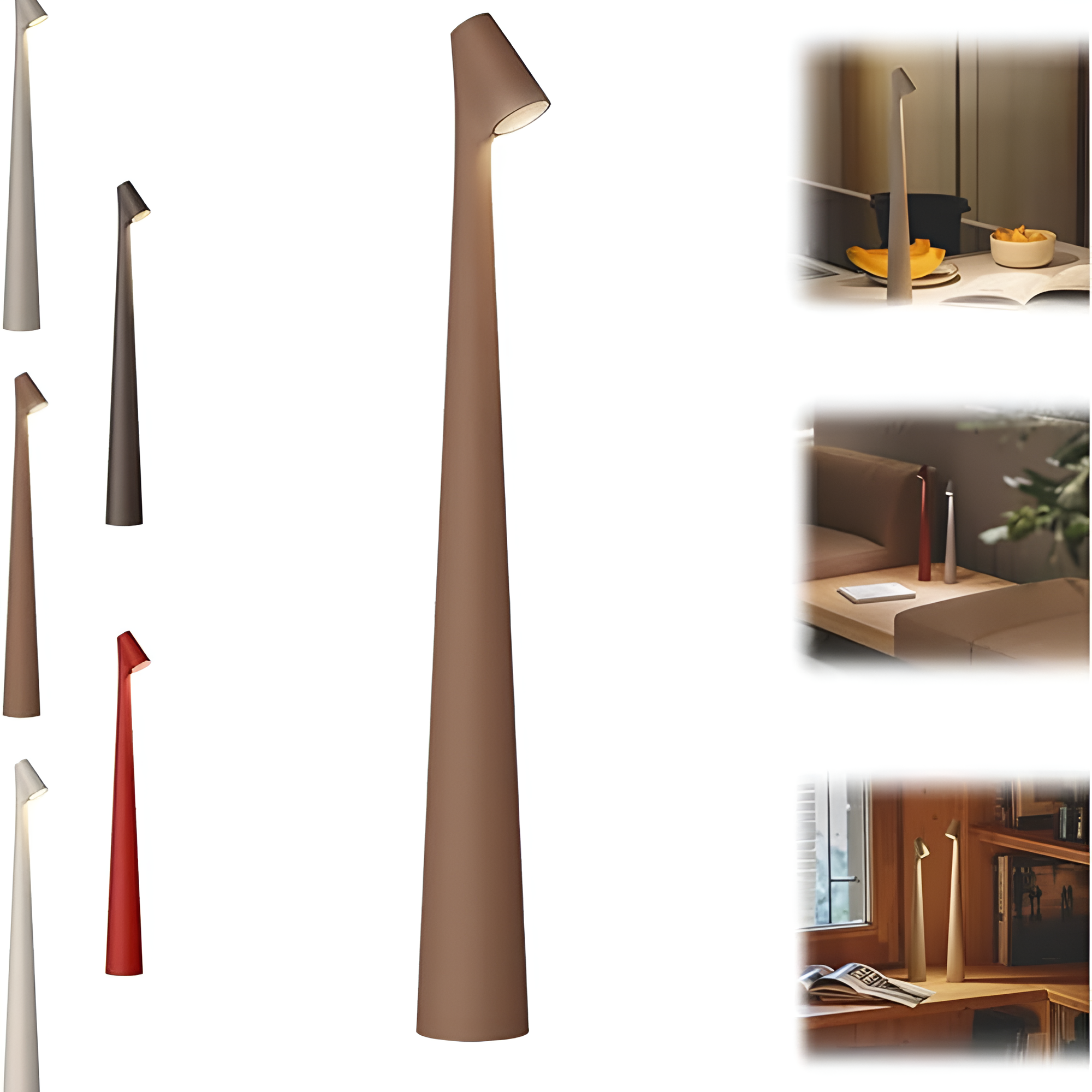 Trådløs LED-bordlampe i minimalistisk nordisk stil