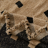 Blødt sofabetræk i mikrofiber med moderne firkantmønster på sofa i stuen