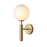 BrassGlow | Væglampe Skandinavisk – LED Messing Glas Globus