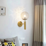 BrassGlow | Væglampe Skandinavisk – LED Messing Glas Globus