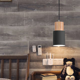 FjordGlow | Loftslampe Skandinavisk - Træ Cylinder LED