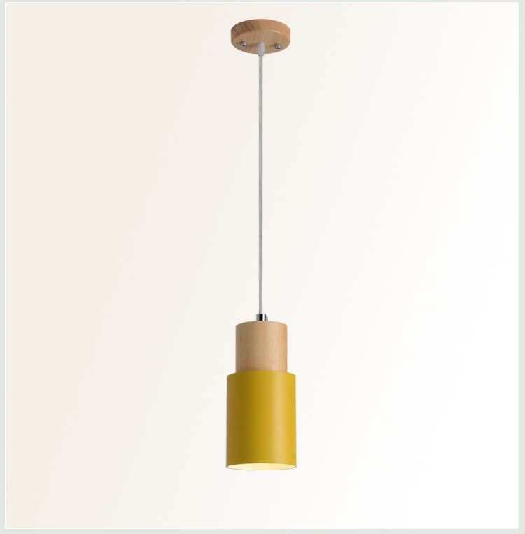 FjordGlow | Loftslampe Skandinavisk - Træ Cylinder LED