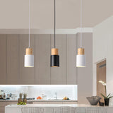 FjordGlow | Loftslampe Skandinavisk - Træ Cylinder LED