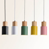 FjordGlow | Loftslampe Skandinavisk - Træ Cylinder LED