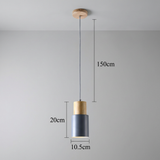 FjordGlow | Loftslampe Skandinavisk - Træ Cylinder LED