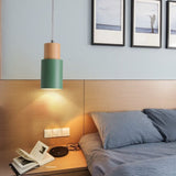 FjordGlow | Loftslampe Skandinavisk - Træ Cylinder LED