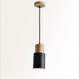 FjordGlow | Loftslampe Skandinavisk - Træ Cylinder LED