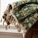 FloraLoom | Gardiner Vintage - Blomstret Vaskbar Med Kvaster
