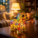 GlowCraft | Bordlampe Moderne - LED Farvet Harpiks Dyredesign