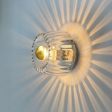 GlowNordic | Væglampe Skandinavisk - LED Riflet Glas
