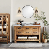 HyggeGlow | Væglampe Vintage – Messing Tulipan Glas