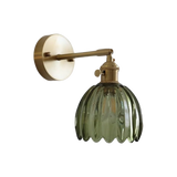 HyggeGlow | Væglampe Vintage – Messing Tulipan Glas