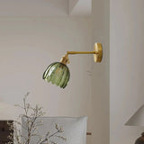 HyggeGlow | Væglampe Vintage – Messing Tulipan Glas