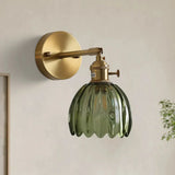 HyggeGlow | Væglampe Vintage – Messing Tulipan Glas