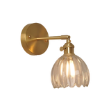 HyggeGlow | Væglampe Vintage – Messing Tulipan Glas