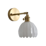 HyggeGlow | Væglampe Vintage – Messing Tulipan Glas