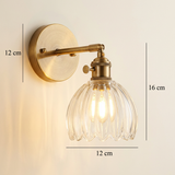 HyggeGlow | Væglampe Vintage – Messing Tulipan Glas