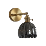 HyggeGlow | Væglampe Vintage – Messing Tulipan Glas