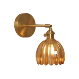 HyggeGlow | Væglampe Vintage – Messing Tulipan Glas