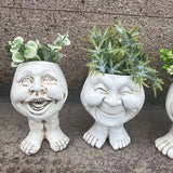 HyggeGrin | Plantekrukke Vintage - Smilende Skulptur Design