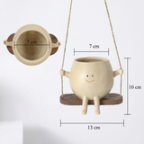 HyggeSmile | Hængeplantekrukke Skandinavisk - Smilende Figur Design