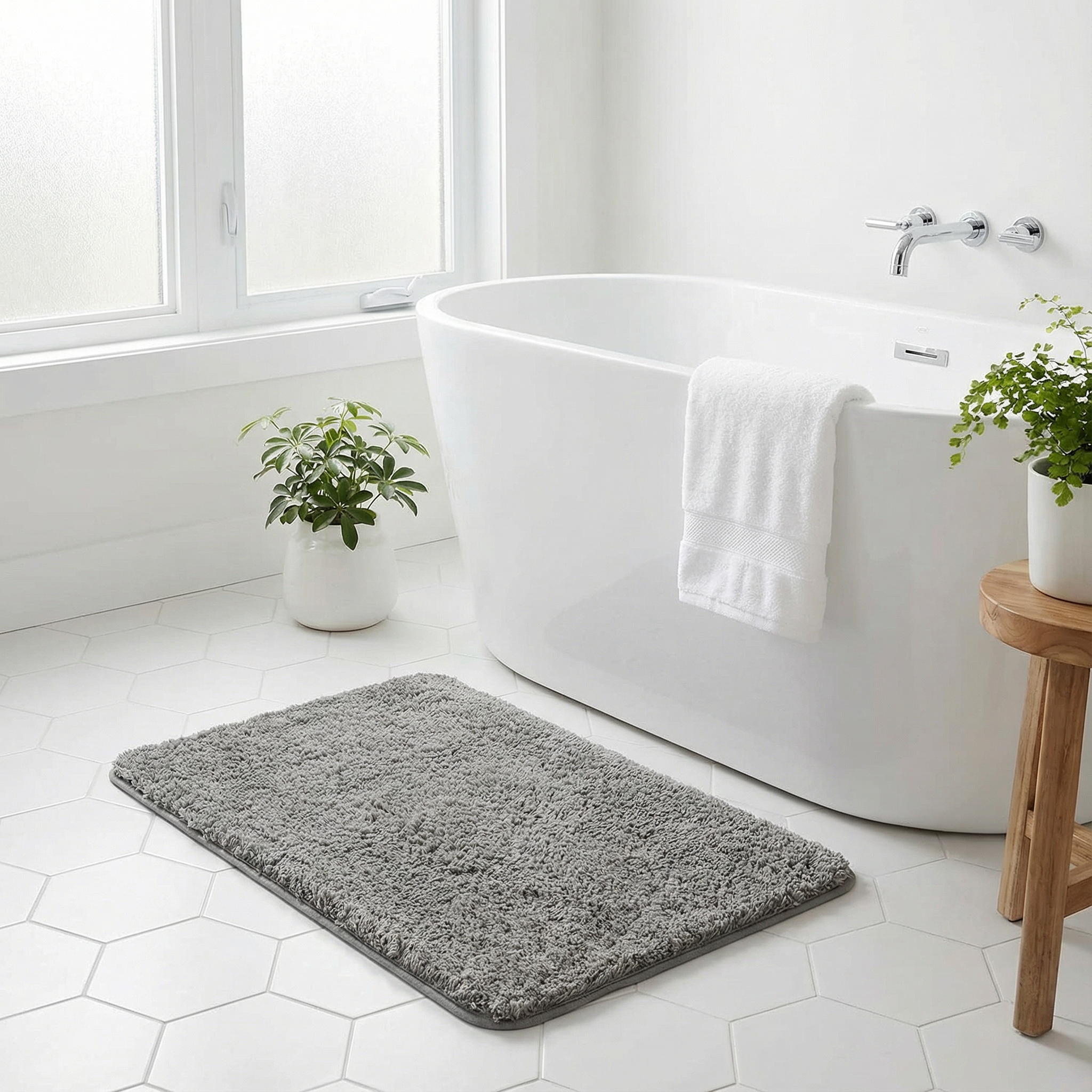 HyggeSoft | Bademåtte Moderne - Blød Vaskbar Plush