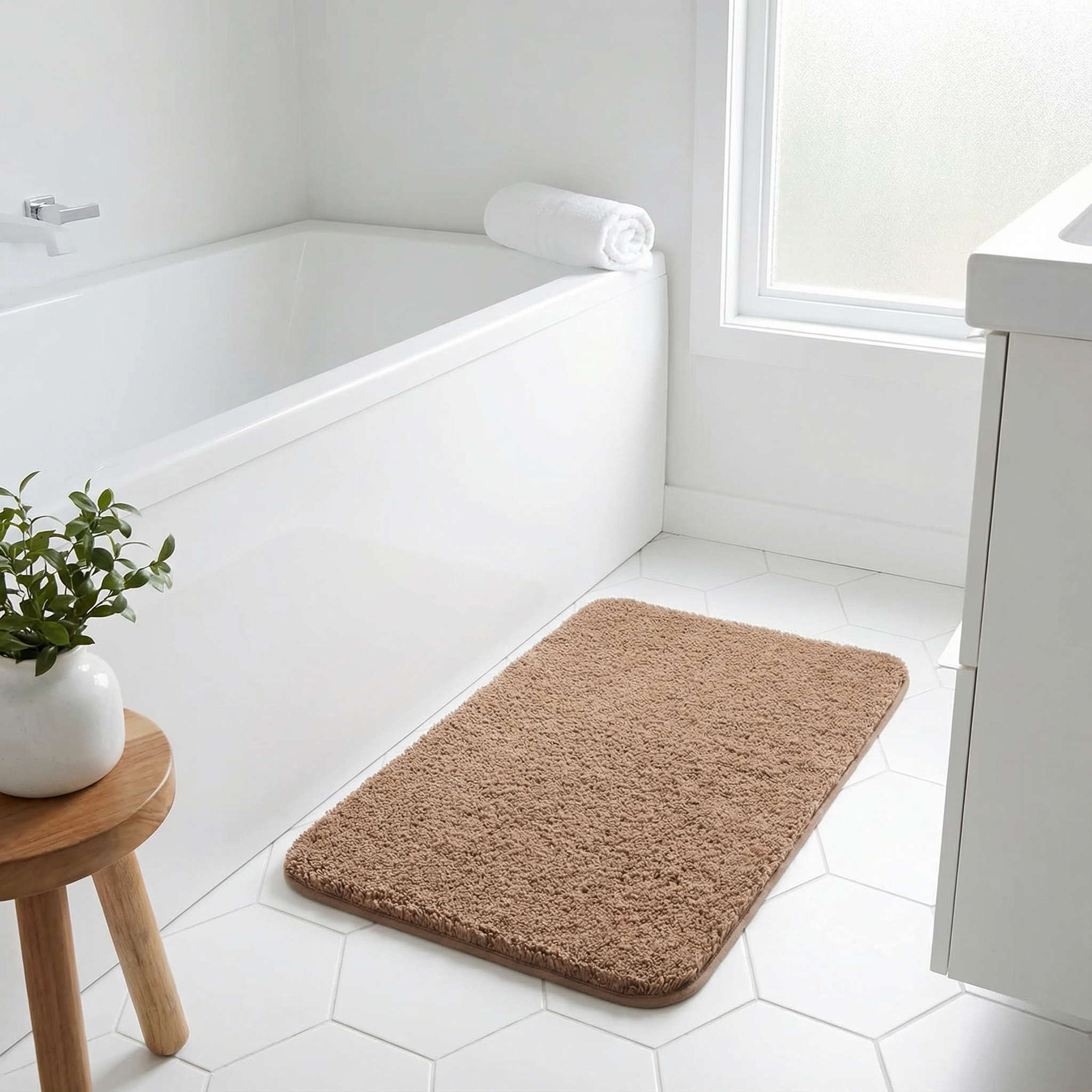HyggeSoft | Bademåtte Moderne - Blød Vaskbar Plush