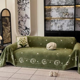 Sofabetræk med mælkebøtteprint i Japandi-stil på sofa