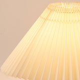 Japansk Minimalistisk Træ Plisseret Stof LED Bordlampe 1-Lys