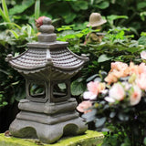 Japansk Zen Solar Pagoda Sten LED Udendørs Have 1-Lys