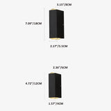 Moderne rektangulær LED udendørs væglampe 1-lys Ip65