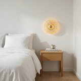 NordicAmber | Væglampe Vintage - Ribbet Glas Rund LED 1-Lys