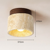NordicAura | Loftslampe Skandinavisk - LED Travertin Træ