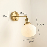 NordicAura | Væglampe Skandinavisk - Messing Riflet Glas LED
