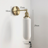 NordicAura | Væglampe Skandinavisk - Messing Riflet Glas LED