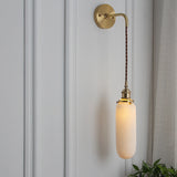 NordicAura | Væglampe Skandinavisk - Messing Riflet Glas LED