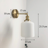 NordicAura | Væglampe Skandinavisk - Messing Riflet Glas LED