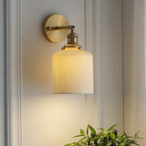 NordicAura | Væglampe Skandinavisk - Messing Riflet Glas LED