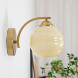 NordicAura | Væglampe Vintage - LED Riflet Glas Messing