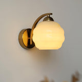 NordicAura | Væglampe Vintage - LED Riflet Glas Messing