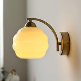 NordicAura | Væglampe Vintage - LED Riflet Glas Messing