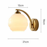 NordicAura | Væglampe Vintage - LED Riflet Glas Messing