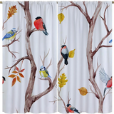 NordicBird | Badeforhæng Vintage - Fuglemotiv Vaskbar