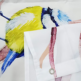NordicBird | Badeforhæng Vintage - Fuglemotiv Vaskbar