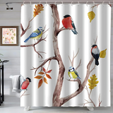 NordicBird | Badeforhæng Vintage - Fuglemotiv Vaskbar